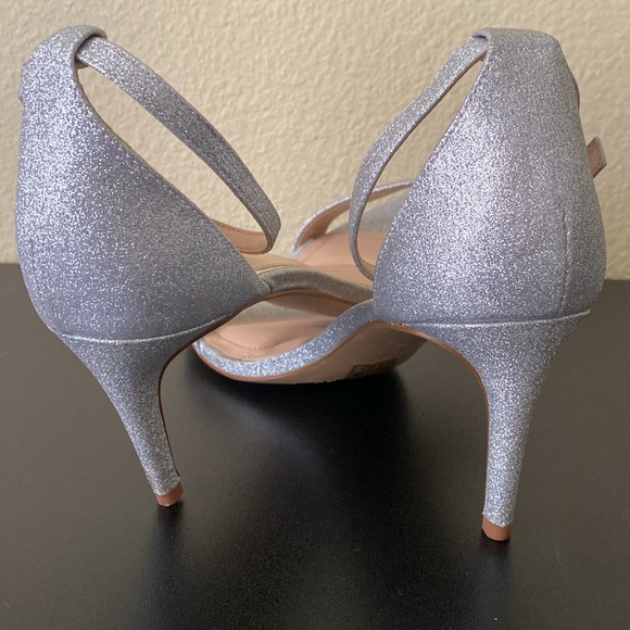 Kellie and Katie silver glittery sandals ankle strap rhinestone size 10 - Picture 3 of 8